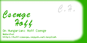 csenge hoff business card